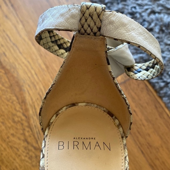 Alexandre Birman Clarita Bow Python Block Heel Sandals Size 40 - Picture 13 of 14